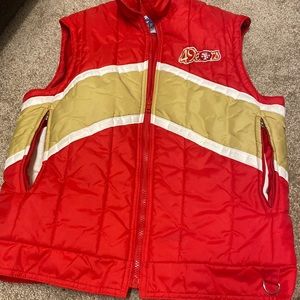 49ers sleeveless jacket vintage